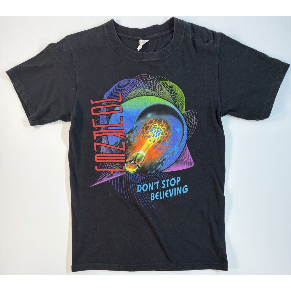 Journey T Shirt Small Black Don't Stop Believin Graphic Rock Band Tee Y2K